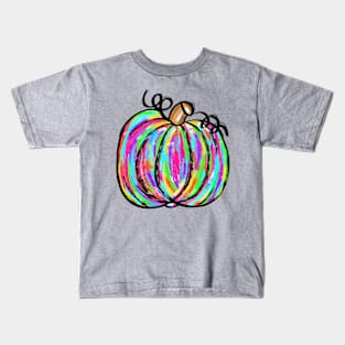 Colorful painted pumpkin Kids T-Shirt